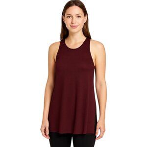 Wilfred Free Aritzia Small Plum Side Slit Sleeveless Racerback Tunic Tank
